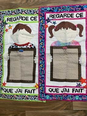 Handmade Kids Quote Quilts - Boy & Girl Panels - Colorful Classroom Decor